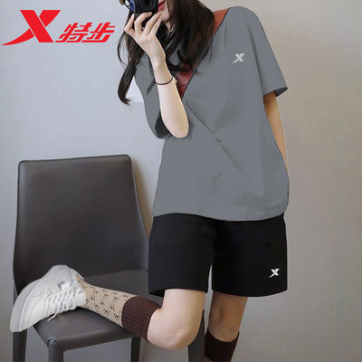 特步女官方正品速干透气运动套装