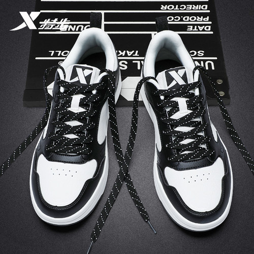 特步男鞋板鞋官方旗舰防水休闲鞋