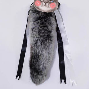 尾巴嵌入式插件小号尾巴狐狸猫咪cos道具大尾巴狗可拆卸角色扮演