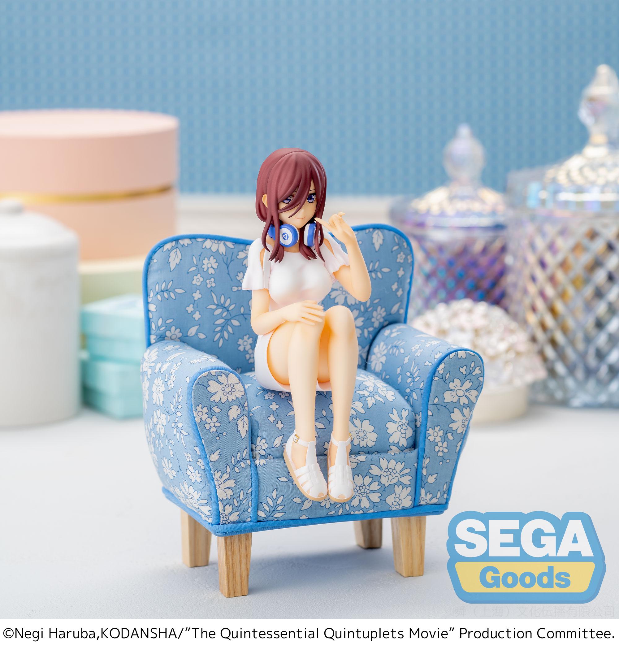 SEGA五等分的花嫁剧场版中野三玖坐姿泡面压景品手办