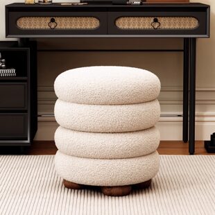 梳妆台专用凳子女生卧室衣帽间高级感轻奢美甲实木房间凳子化妆凳