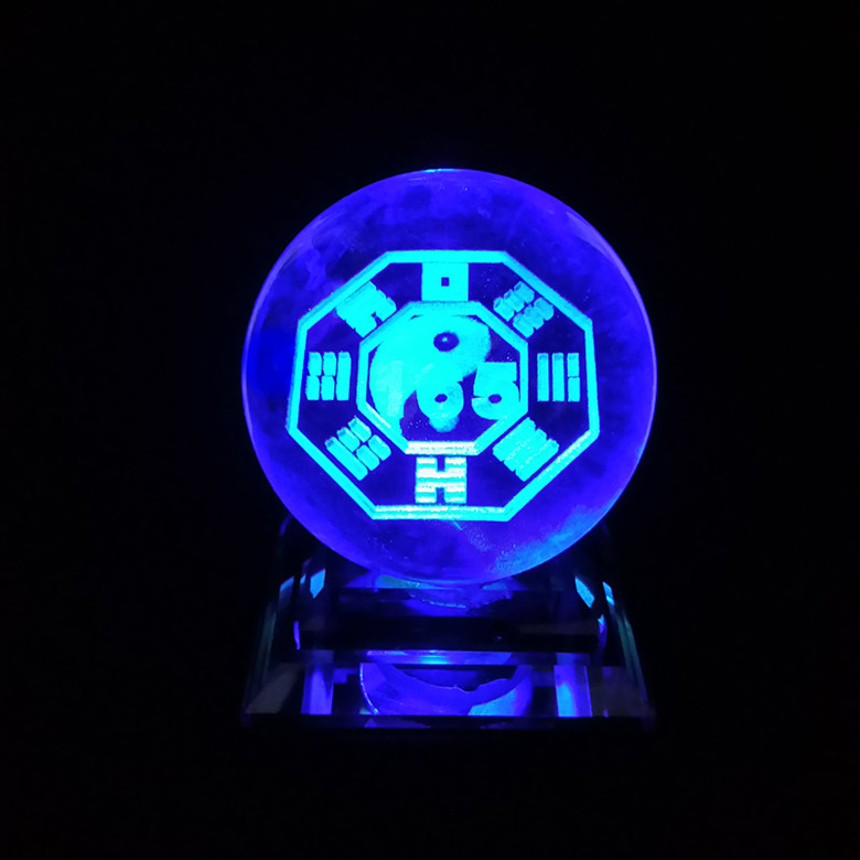 汽车摆件五行平衡水晶底座