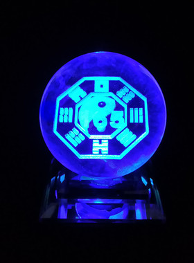 汽车摆件五行平衡水晶底座