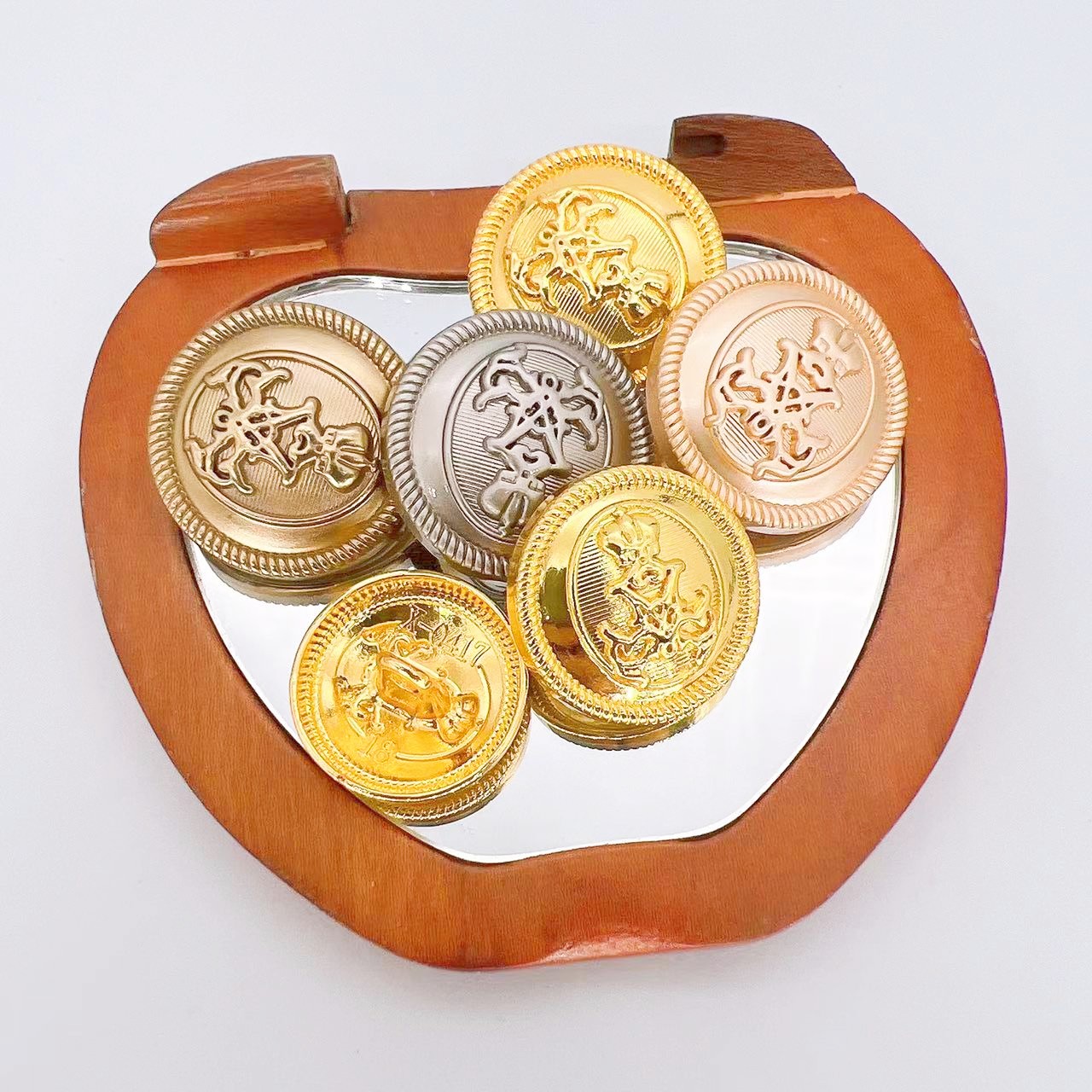 高档圆形金属扣金色学生衣服礼服扣子各种大全工作服制服纽扣校服