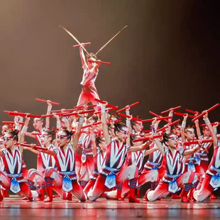 小荷风采儿童演出服舞蹈民族英歌舞英歌声声演出服木棒表演服道具