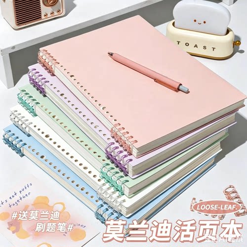 高颜值莫兰迪活页本不硌手可拆卸