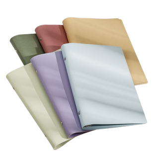 高颜值软皮活页本外壳活页夹扣环封面可拆卸a5b5简约活页笔记本子六九孔b5单卖环扣打孔器错题整理加厚文件夹