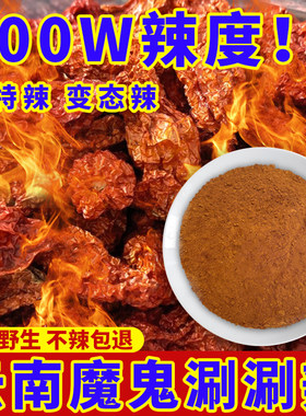 正宗云南魔鬼辣椒德宏芒市涮涮辣干辣椒辣椒粉变态辣超级辣商用