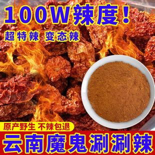 正宗云南魔鬼辣椒德宏芒市涮涮辣干辣椒辣椒粉变态辣超级辣商用