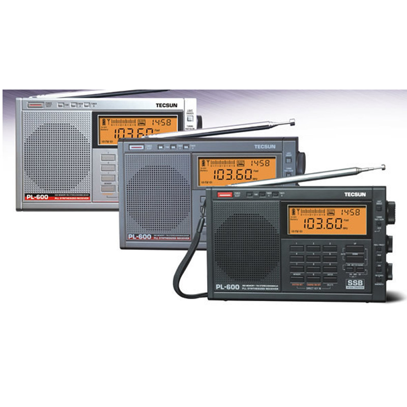 Tecsun/德生 PL-600便携式全波段英语46级二次变频短波充电收音机