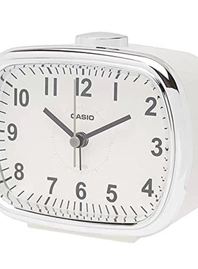 日本发货大牌CASIO 闹钟 TQ159奶油色 卧室 客厅时钟表进口好质量