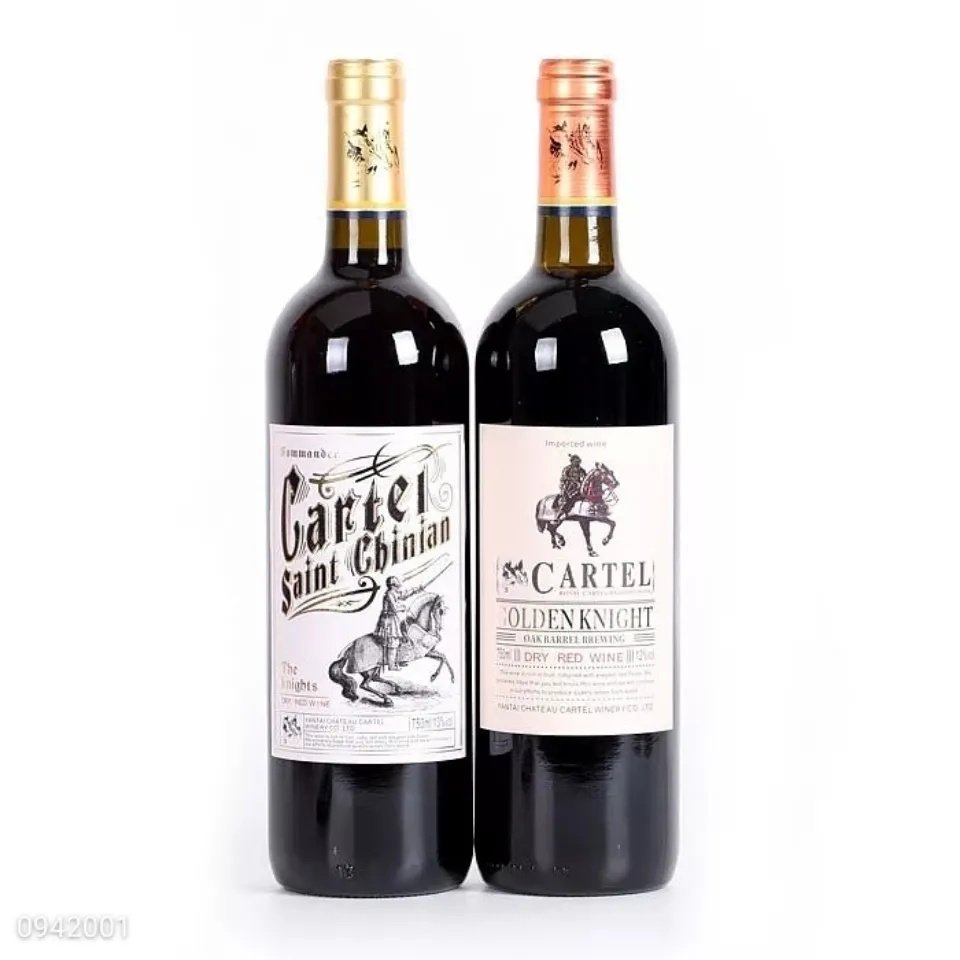 卡特尔法国原酒进口干红葡萄酒金骑士指挥官各一支组合750ml*2支