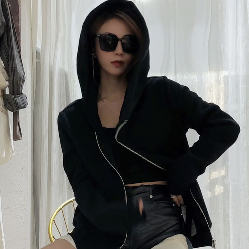 暗黑风巫师帽男女情侣抓绒卫衣