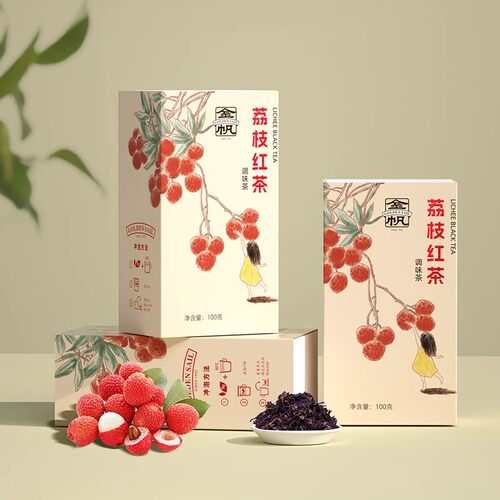 金帆牌荔枝红茶盒装散茶