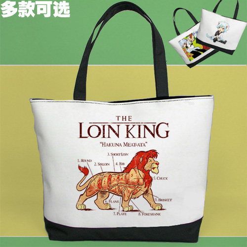 狮子王辛巴木法沙刀疤丁满彭彭历险大拎包单肩包手提帆布包挎包