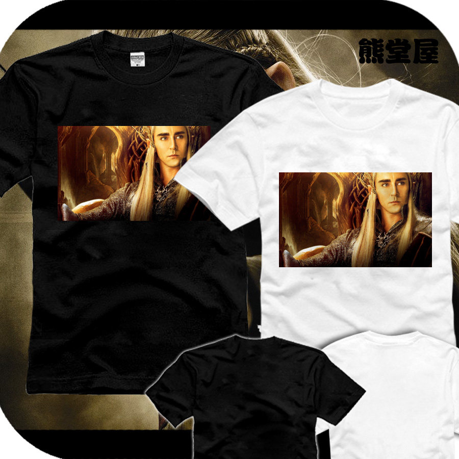指环王魔戒瑟兰迪尔李佩斯直筒圆领全纯棉短袖t恤衫半袖上衣服