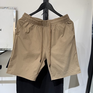休闲短裤 纯色潮流松紧腰抽绳短裤 宽松百搭五分裤 运动裤 夏季 JJ男士