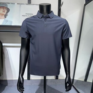 JJ男士商务风翻领POLO衫男短袖夏季速干透气宽松型T恤上衣
