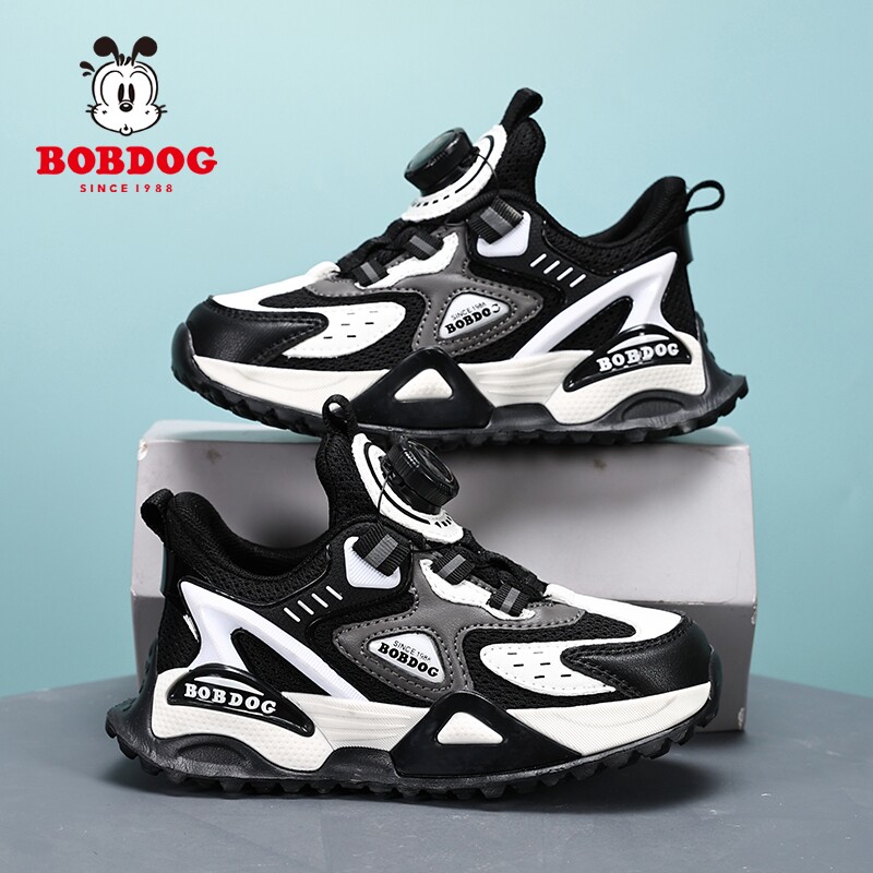 巴布豆童鞋男童鞋子网面儿童运动鞋春秋2026新款中大童女童休闲鞋