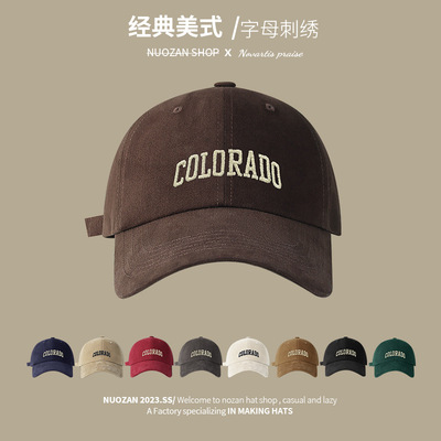 棒球帽子女四季款韩版大头围字母