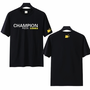 新款至尊比萨工装t恤尊宝比萨工作服定制汉堡炸鸡披萨店短袖印字