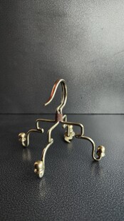 双色钩子天津白铜镶嵌紫铜鸟笼钩挂钩顶钩抓钩3.8鸟具鸟架295圆笼