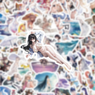 60张碧蓝航线夏季 皮肤贴纸行李笔记本电脑ipad手账手机贴纸不干胶