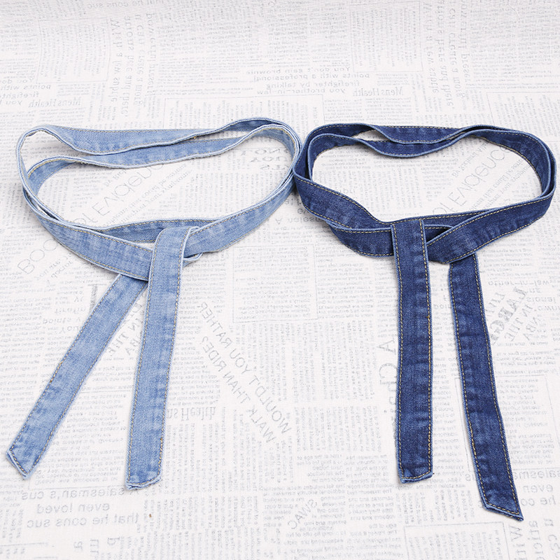 牛仔腰带绑带女 牛仔布带子2米长一根自由diy装饰ins牛仔腰带外套