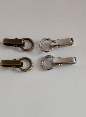 开口小扣环挂钩1.5厘米2个装银白色古铜色背带裤上挂的需缝纫固定