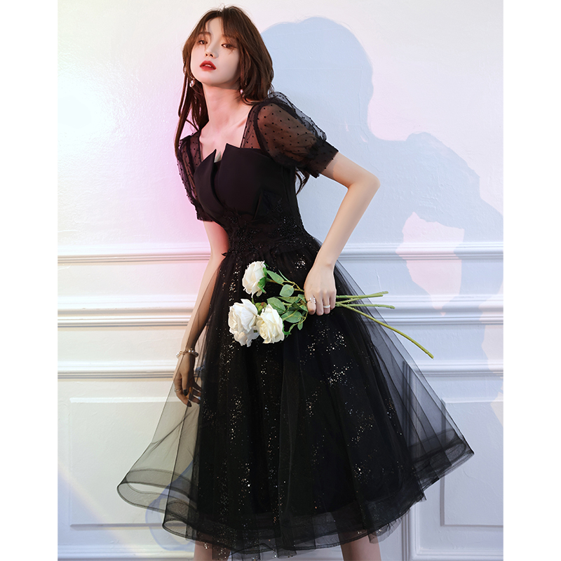 好货宴会小晚礼服裙女黑色气质高端小众轻奢2025新款小个子高级感