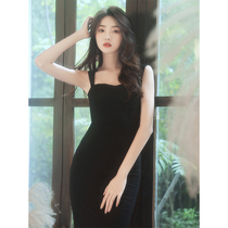 黑色洋装小晚礼服2020新款宴会短款性感修身吊带连衣裙女平时可穿