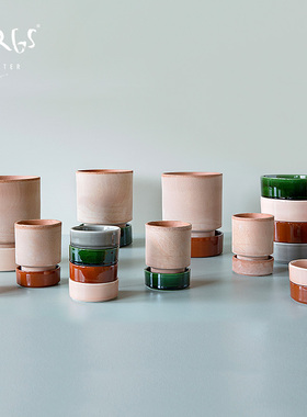 青野园艺家Bergs花盆霍芙自由陶土盆宝格仕手工陶盆丹麦设计室内