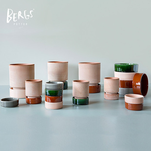 青野园艺家Bergs花盆霍芙自由陶土盆宝格仕手工陶盆丹麦设计室内