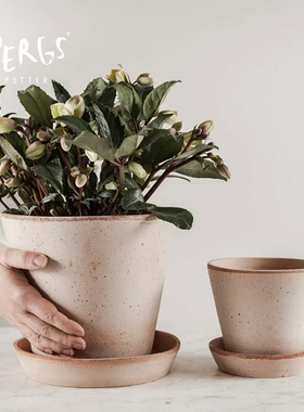 bergs 宝格仕 北欧丹麦设计朱莉轻奢摆件家居干花瓶陶瓷花盆釉面