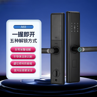 锁电子刷卡锁 帝尼特A63智能锁家用入户防盗门指纹锁远程临时密码