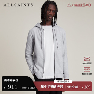 羊头刺绣卫衣春秋季 款 修身 ALLSAINTS男士 休闲连帽外套MF047K