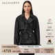 ALLSAINTS女士系带皮革Reed短款 风衣外套2025秋新款 W035LD