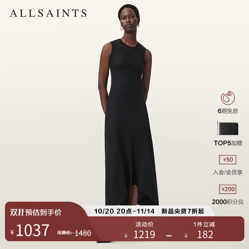 ALLSAINTS女士无袖连衣裙