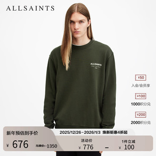 男装 秋季 M033NB logo印花卫衣宽松休闲套头衫 ALLSAINTS男士