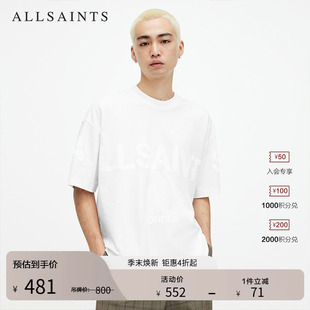 男装 明星同款 M088PB 秋季 T恤logo衫 ALLSAINTS男士 圆领短袖