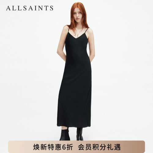 ALLSAINTS女士纯色吊带裙