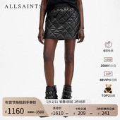 ALLSAINTS女士羊皮革半身裙百搭A字包臀短裙官方秋季 W031RB