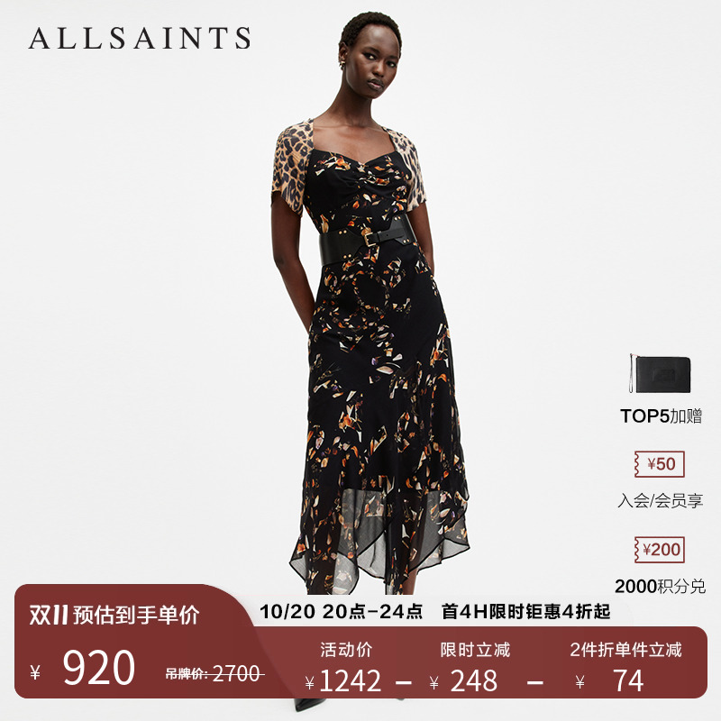 ALLSAINTS女士印花连衣裙