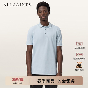 ALLSAINTS男士羊头短袖Polo衫REFORM商务修身T恤2026春季新款