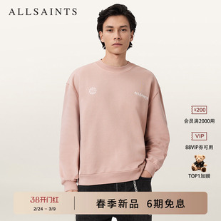 ALLSAINTS男士时尚Logo卫衣EMBLEM圆领长袖套头衫2026春新款