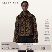 ALLSAINTS女士短款 W080OD 豹纹外套保暖2026春季