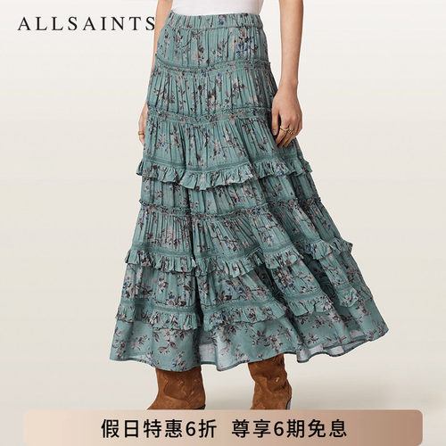 ALLSAINTS女士印花半身裙