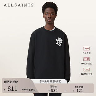 2026年春季 M058NB 宽松Logo卫衣休闲套头衫 ALLSAINTS男士