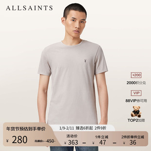 ALLSAINTS男士羊头T恤圆领短袖修身上衣2025年秋季新款M028JB