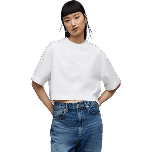 ALLSAINTS女士圆领纯色时尚露腰T恤慵懒上衣休闲百搭秋季WM641Z